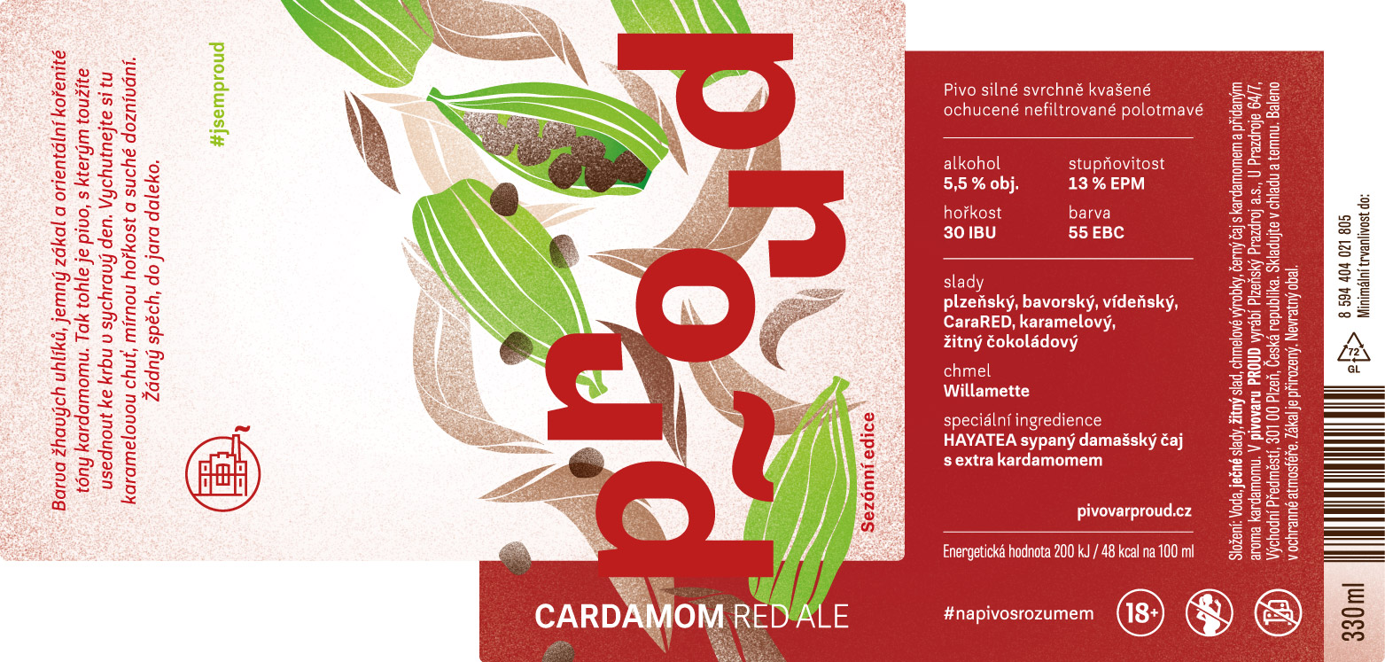 Etiketa Proud Cardamom Red Ale