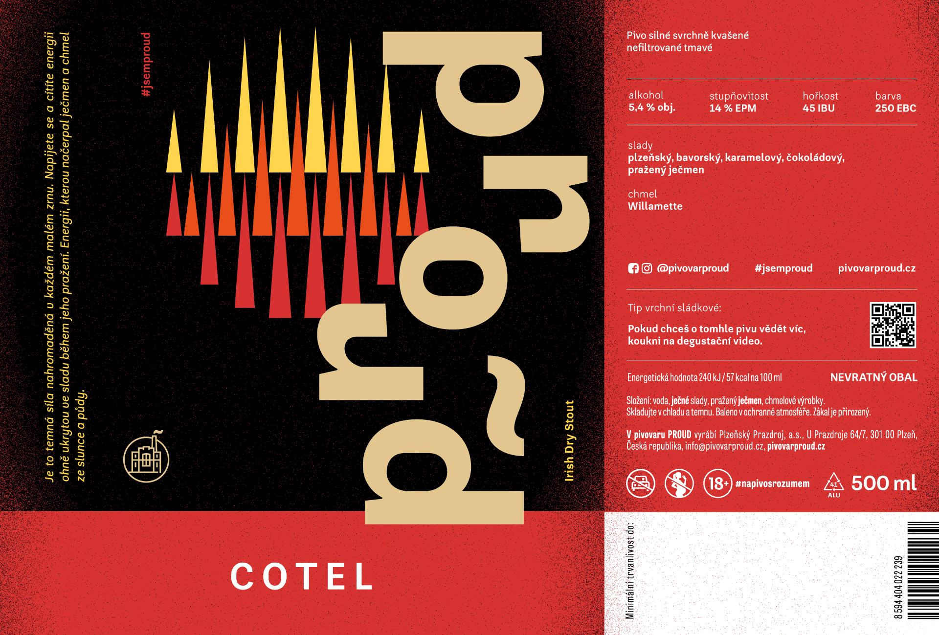 Etiketa Cotel - plechovka