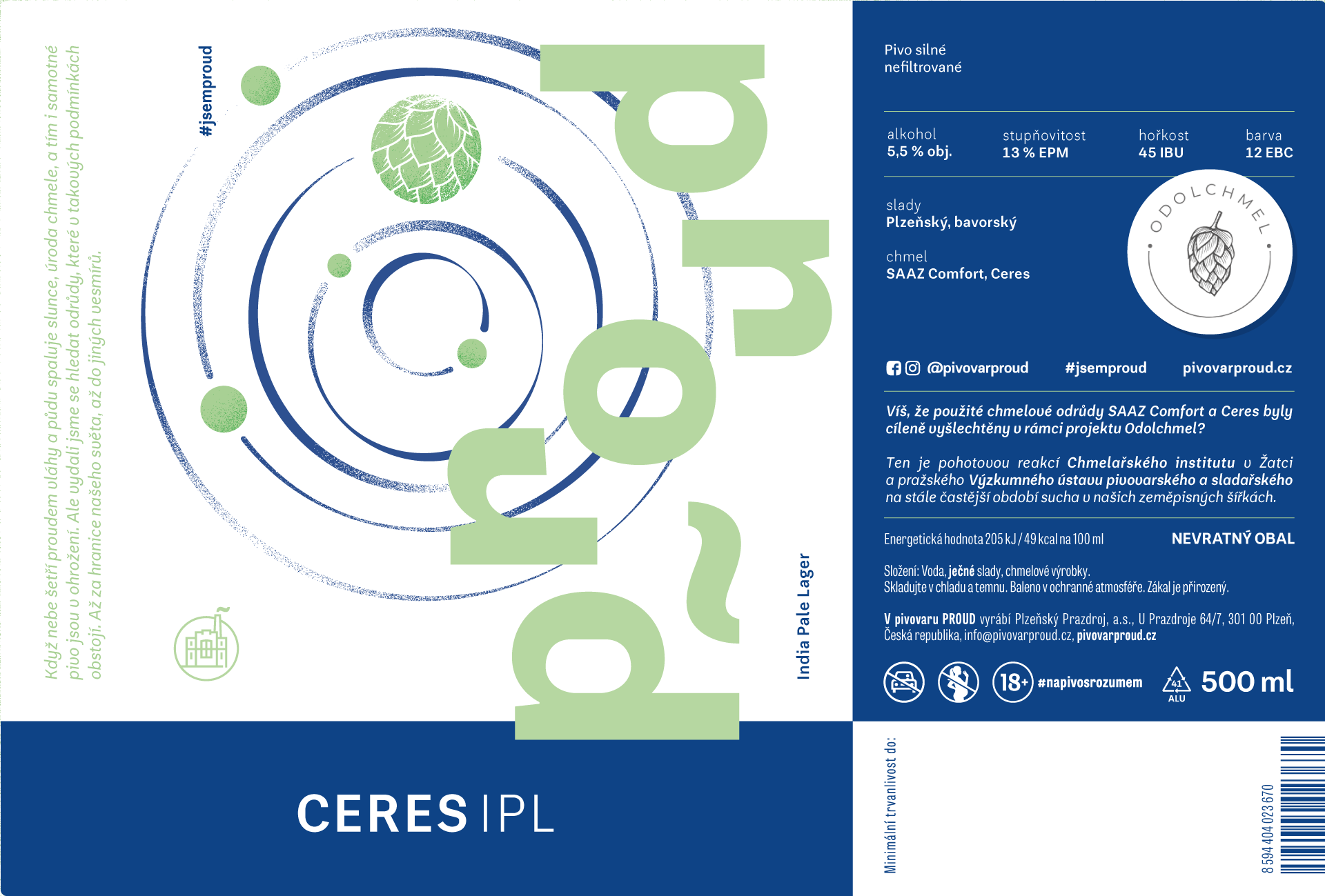 Etiketa Ceres IPL - plechovka